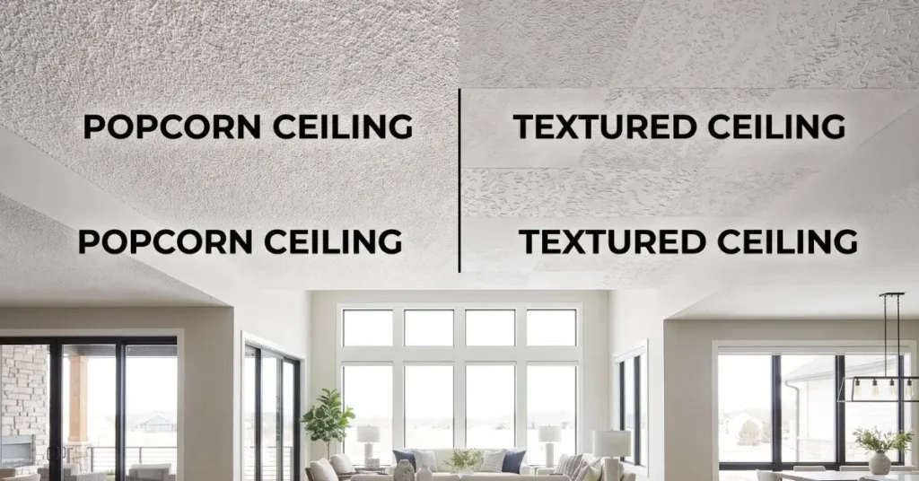 Popcorn Ceiling vs Textured Ceiling